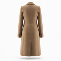 Women’s Classic Camel Wool Blend Coat – Elegant Longline Winter Outerwear