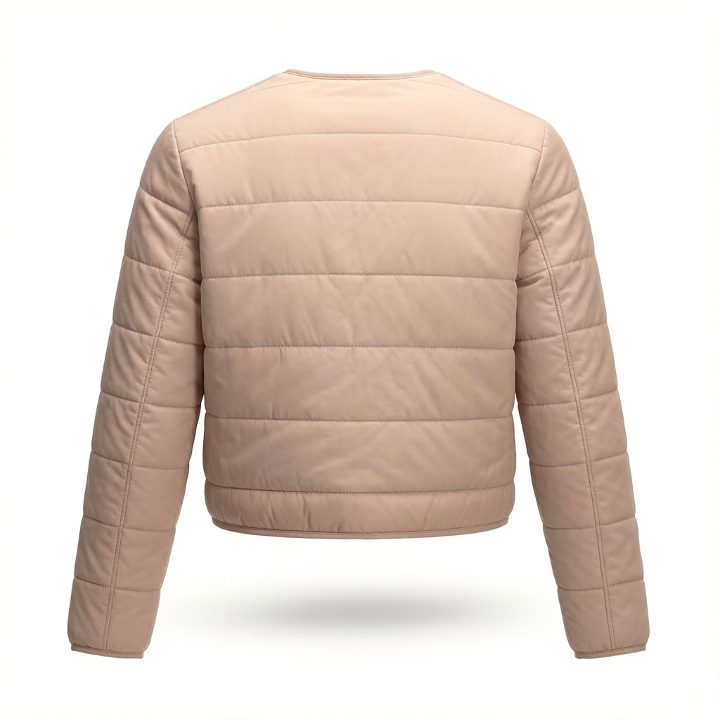 Women’s Quilted Cropped Jacket – Stylish Lightweight Casual Puffer Outerwear