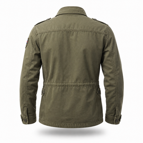 Men’s Canvas Utility Field Jacket – Vintage Workwear Style Casual Outdoor Jacket